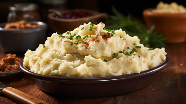 mashed potatoes HD 8K wallpaper Stock Photographic Image 