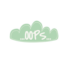 Light blue sticker design with the words 