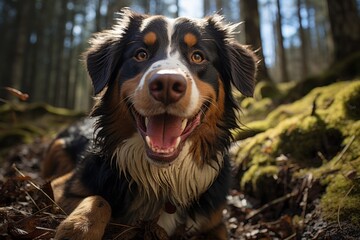 Friendly Bernese Mountain Dog, Generative AI