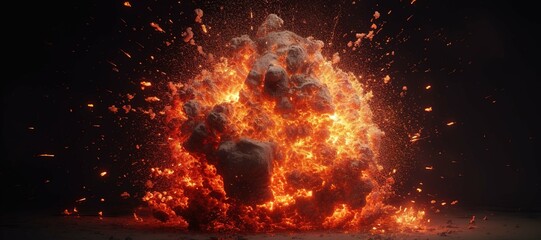 fire explosion, bomb, smoke, explode, sparks 13