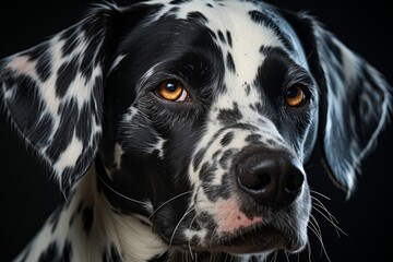 Playful Dalmatian with spotted fur, Generative AI 
