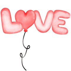 Valentine balloon illustration