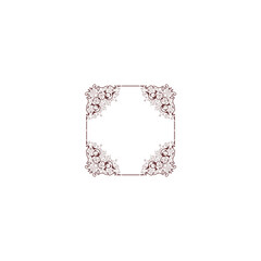 vintage set of box corners with ornaments frame