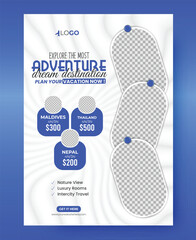 travel flyer design template, travel poster design, simple Travel flyer template for travel agency