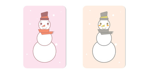 Web Invitation cards. New Year . Snowmen.