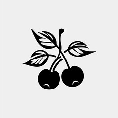Obraz premium Cherry Fruit Icon Vector Design.