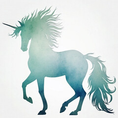 Obraz na płótnie Canvas Unicorn silhouette