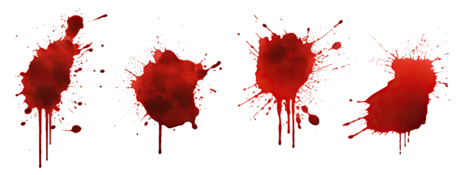 Blood prints cut out