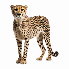 photograhpy of cheetah isolated in white background, full body , raw style, 16k --v 5.2 Job ID: 0f0fd677-5cba-4125-8cbc-fecfe5053597