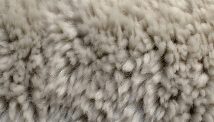 Textured close-up of a fluffy, cream-colored sheep's wool