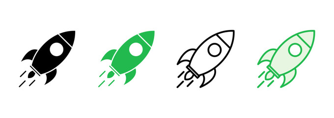 Rocket icon set. Startup icon vector.