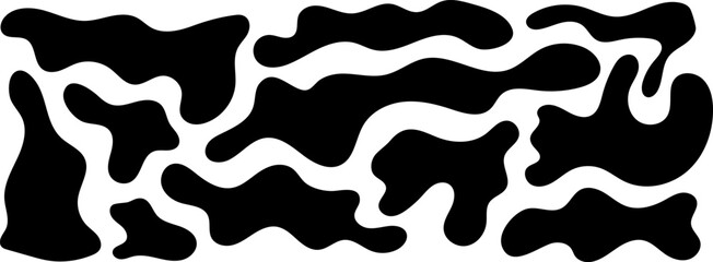 Freeform blob shapes. Abstracts amoeba shapes, freeform organic elements.