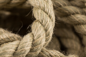 Old rope close up