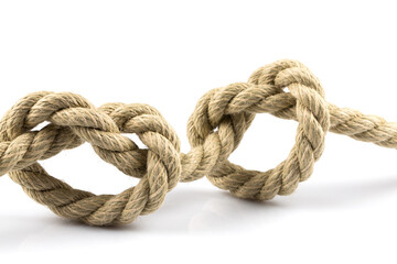 Two heart shape knot of rope