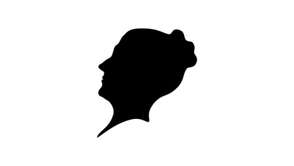 Mary Somerville, black isolated silhouette