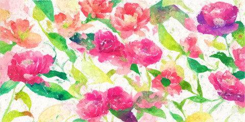 Fototapeta na wymiar Beautiful elegant oil painting flower illustration