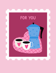 Coffee break valentine card