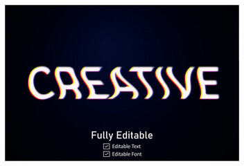 Realistic glitch text effect for video game text for editable cyber Monad vhs font