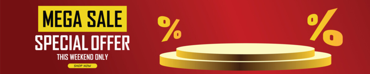 Sale banner template design . Super Sale, end of season special offer banner. vector illustration.