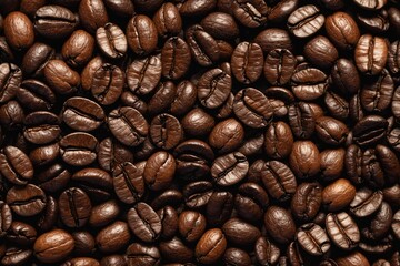 Obraz premium Close-Up Of Coffee Beans Background