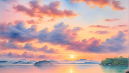Fototapeta na wymiar Capturing Dawn's Embrace: A Tapestry of Beautiful Sunrises Around the World.(Generative AI)