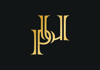 Elegant initial letter UP with crown logo vector, Creative Lettering Logo Vector Illustration.