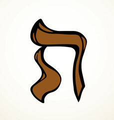 Vector drawing. Hebrew letter icon