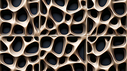Structural Elegance: Organic Shapes Creating a Harmonious Repetitive Pattern in Modern Design