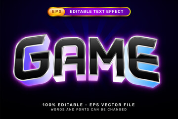 game effect and editable text effect with light neon color