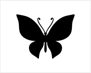 Doodle butterfly icon. Hand drawn line art. Engraving insect animal. Vector stock illustration. EPS 10