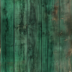Seamless Wood Plank Texture rustic wood where the dominant color is Green created with Generative Ai