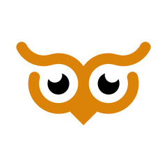 Owl Eye Vector Logo Design Template