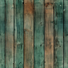 Fototapeta premium Заголовок: Seamless Wood Plank Texture rustic wood where the dominant color is Green created with Generative Ai