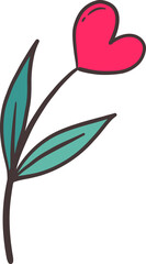 Heart flower cute (Valentine element)
