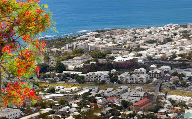 Saint Denis vue de la Montagne, île de la réunion 