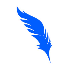 Feather Vector Logo Design Template