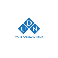 Fototapeta premium DUN letter logo design on white background. DUN creative initials letter logo concept. DUN letter design. 