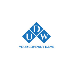Fototapeta premium DUW letter logo design on white background. DUW creative initials letter logo concept. DUW letter design. 