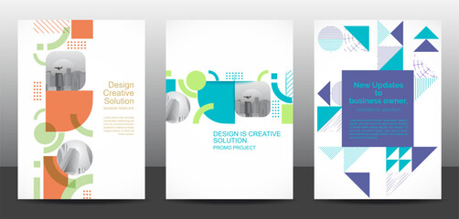 Template vector design set  for Brochure, AnnualReport, Corporate Presentation, Portfolio, Flyer, layout modern, posters collection Eps10 - obrazy, fototapety, plakaty