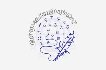 Illustration of European language day, September 26