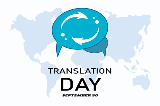 International translation day is suitable for poster card banner background with text writing vector