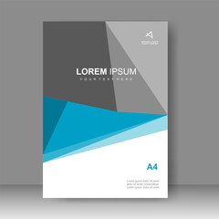 Book cover design modern technology style. Annual report. Brochure template, catalog. Simple Flyer promotion. magazine. Vector illustration