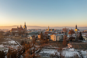 Old town at sunrise Nowy Sacz  