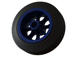 100mm Solid Plastic Caster Wheel 3D print model