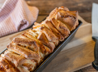 Pull apart bread with cheddar cheese and garlic butter filling - delicious Party food
