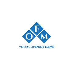 FOM letter logo design on white background. FOM creative initials letter logo concept. FOM letter design.
