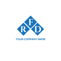 Fototapeta premium FRD letter logo design on white background. FRD creative initials letter logo concept. FRD letter design. 