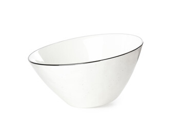Clean empty ceramic bowl isolated on white