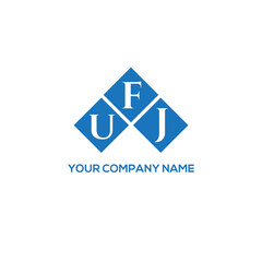 Fototapeta premium FUJ letter logo design on white background. FUJ creative initials letter logo concept. FUJ letter design. 