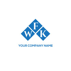 Fototapeta premium FWK letter logo design on white background. FWK creative initials letter logo concept. FWK letter design. 